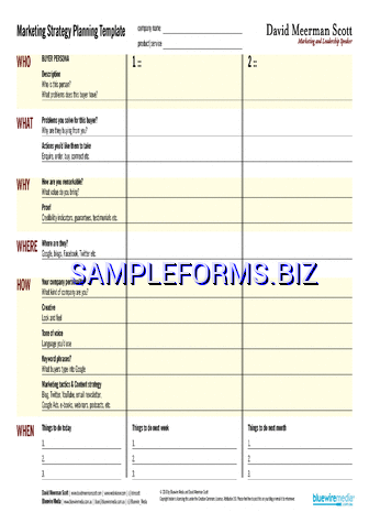 Marketing Strategy Template 4 (Simple) pdf free